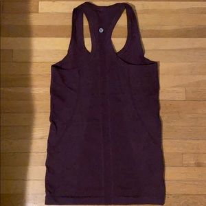 Burgundy Lululemon size 2 racer back tank